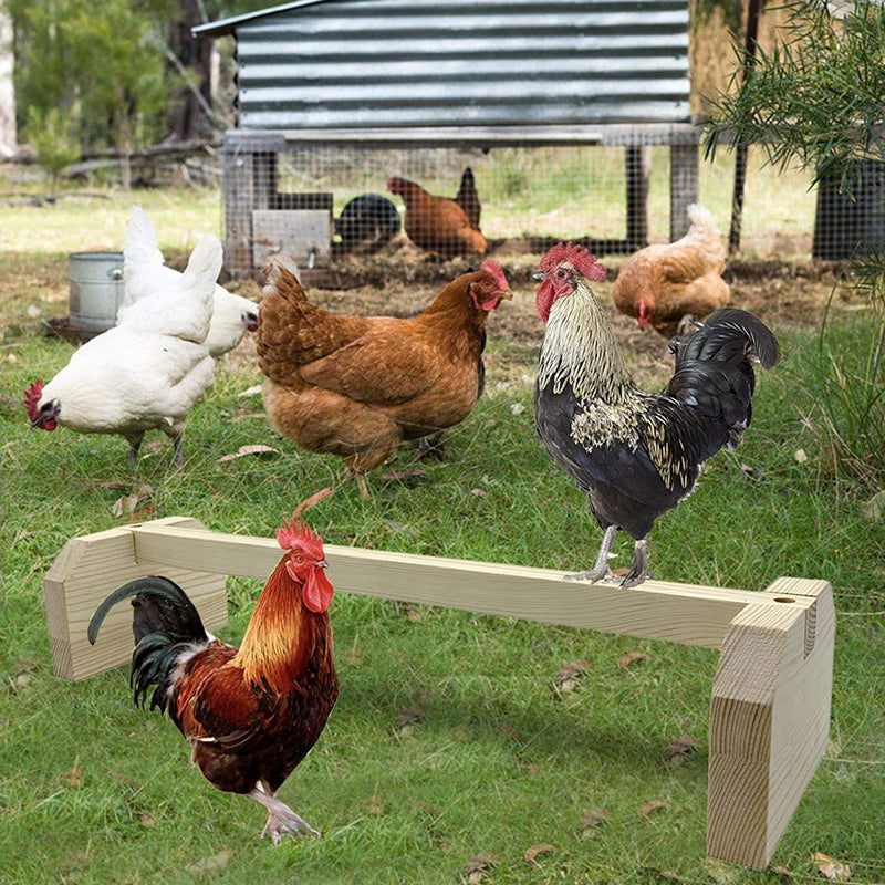 YanXi 2 Pack Backyard Chicken Perch Chicken Wood Stand Toy for Large Bird Solid Accessories Solid Accessories and Toys for Coop and Brooder for Large Bird Chicks Chicken Toy for Hens Handmade - PawsPlanet Australia