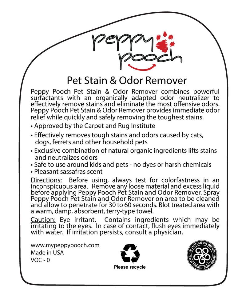 [Australia] - Peppy Pooch Pet Stain & Odor Remover 32 oz. Made in USA. 