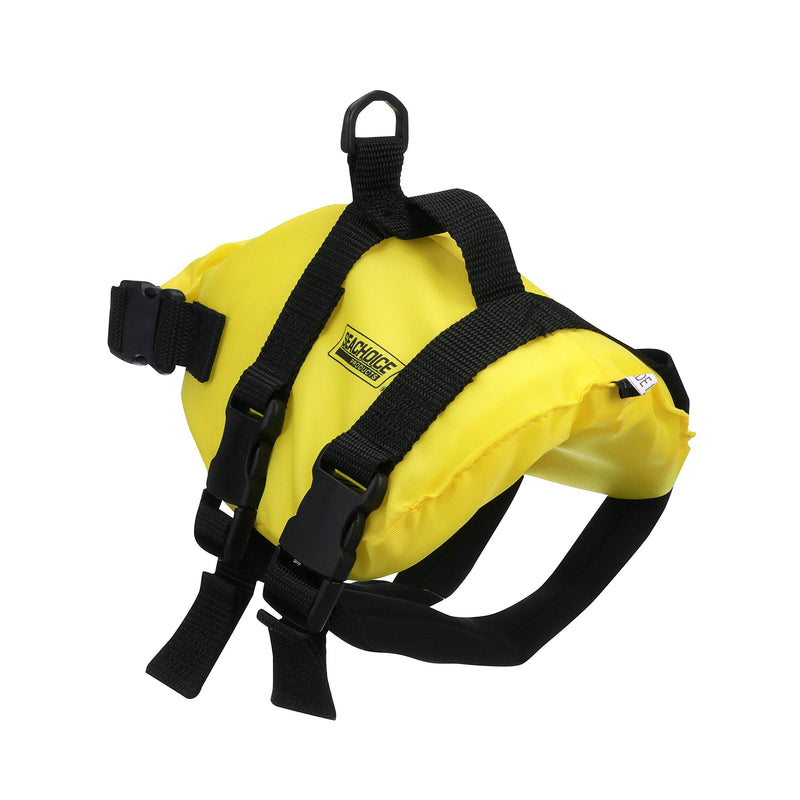 Seachoice 86300 Dog Life Vest - Adjustable Life Jacket for Dogs, with Grab Handle, Yellow, Size XXS, up to 6 Pounds, XXS - up to 6 lbs - PawsPlanet Australia