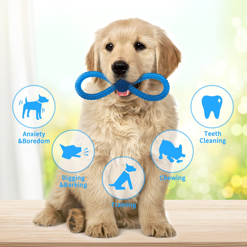 Ycozy Dog Chew Toys for Puppy Doggies Rubber Chew Rope 10.5''×3.5'' Dog Great Tug of War Game Toys Outdoor Interactive Chew Toys Super Soft Resistant - PawsPlanet Australia