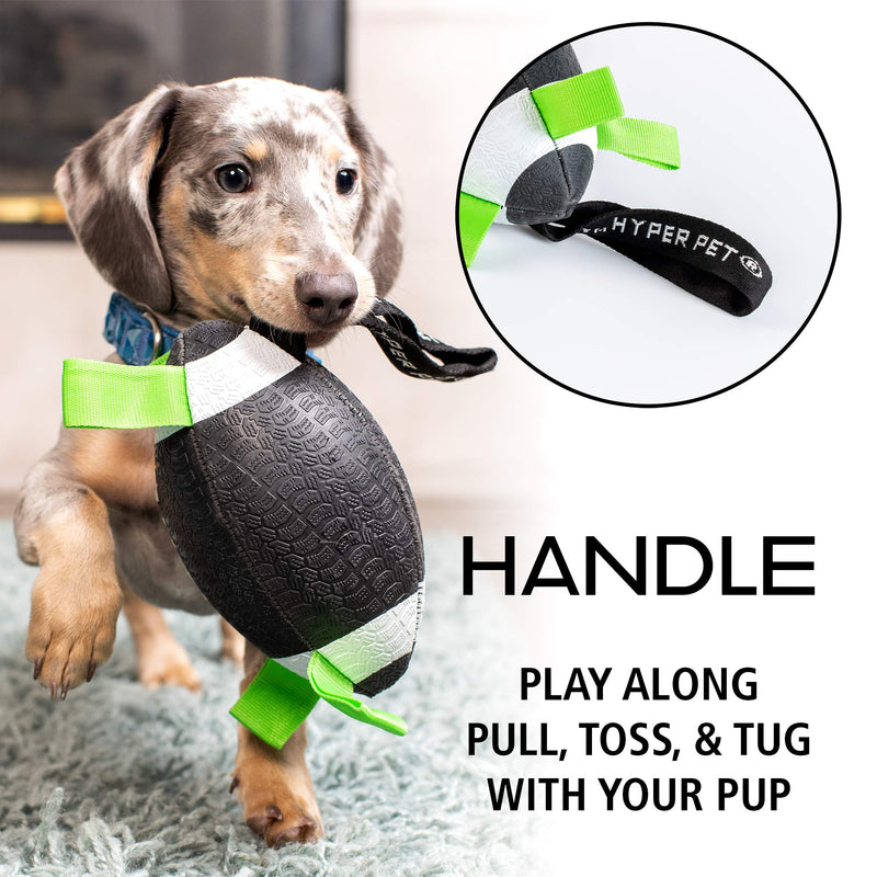 Hyper Pet The Original Quality Grab Tabs Dog Football (Indoor-Outdoor Interactive Dog Toy Dog Balls with Easy Grab Tabs) Fun Dog Tug Toy and Dog Ball - 2 Size Options Available 5.5 Inch - PawsPlanet Australia