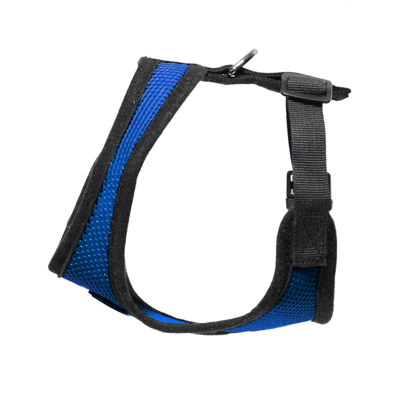 [Australia] - Gooby - Soft Mesh Harness, Small Dog Harness with Breathable Mesh Large chest (14-19") Blue 