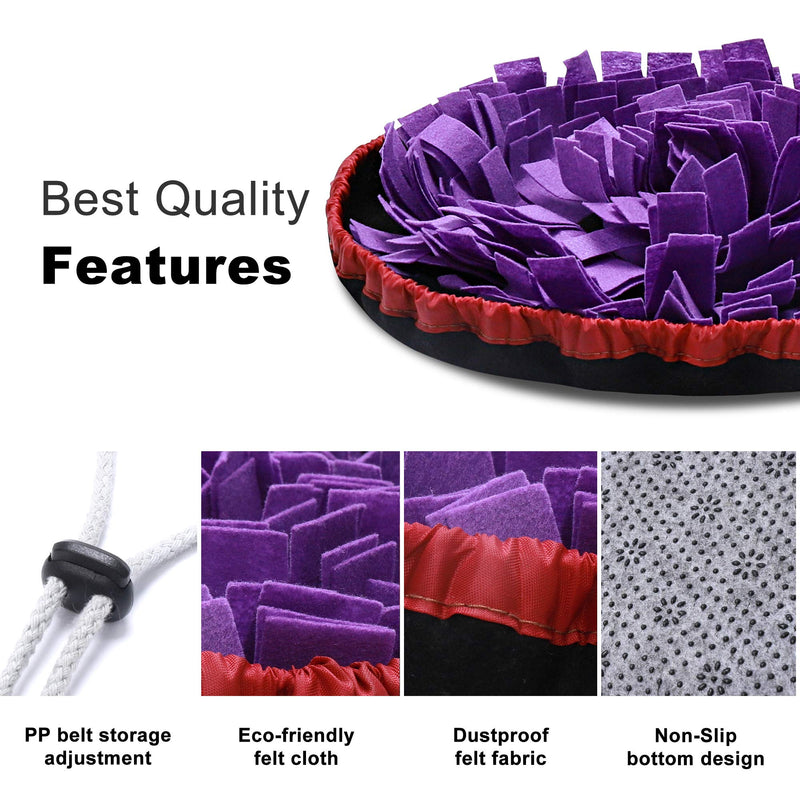 HomeMall Adjustable Snuffle mat for Dogs, Dog Puzzle Toys, Feeding Mat, Enrichment Pet Foraging mat for Smell Training and Slow Eating, Dog Treat Dispenser Indoor Outdoor Stress Relief - PawsPlanet Australia