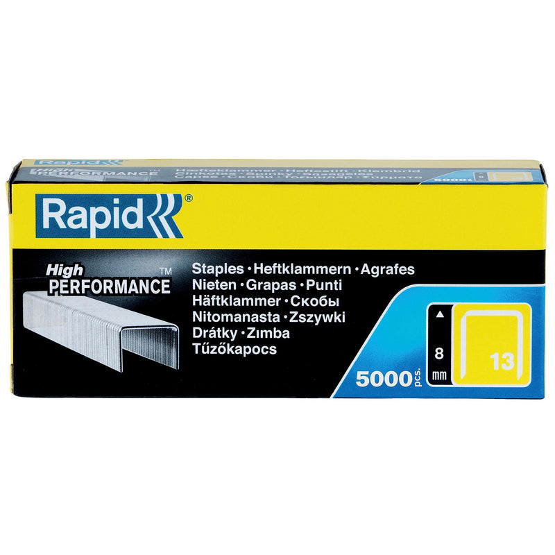 Rapid staples type 13, 8mm staples, 5,000 pieces. Large pack, fine wire staples for wood and canvas 8 mm 5,000 pieces │ box galvanized - PawsPlanet Australia