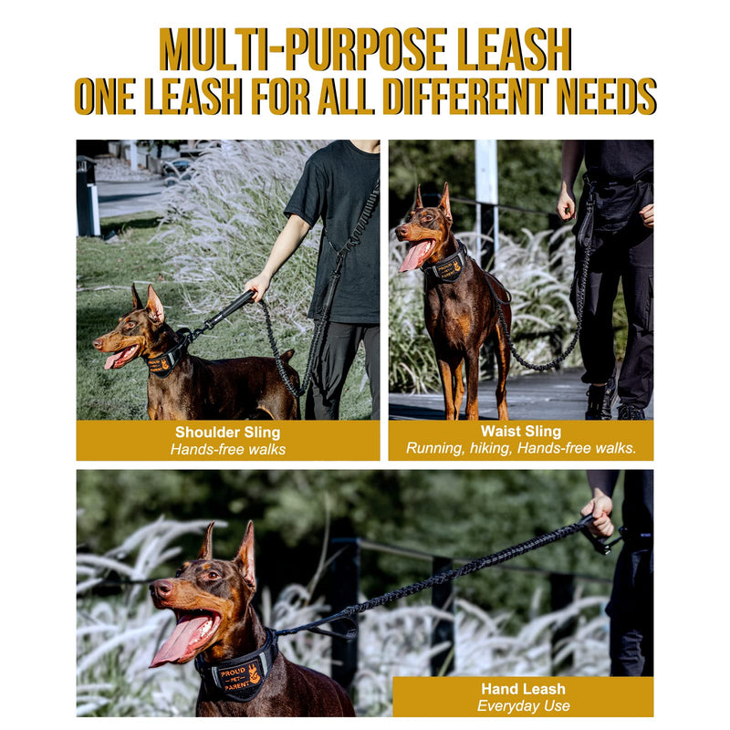 OneTigris Hands Free Dog Leash, Padded Waist Leash for Large Dog Walking , Reflective Bungee for Running, Training, Hiking - PawsPlanet Australia