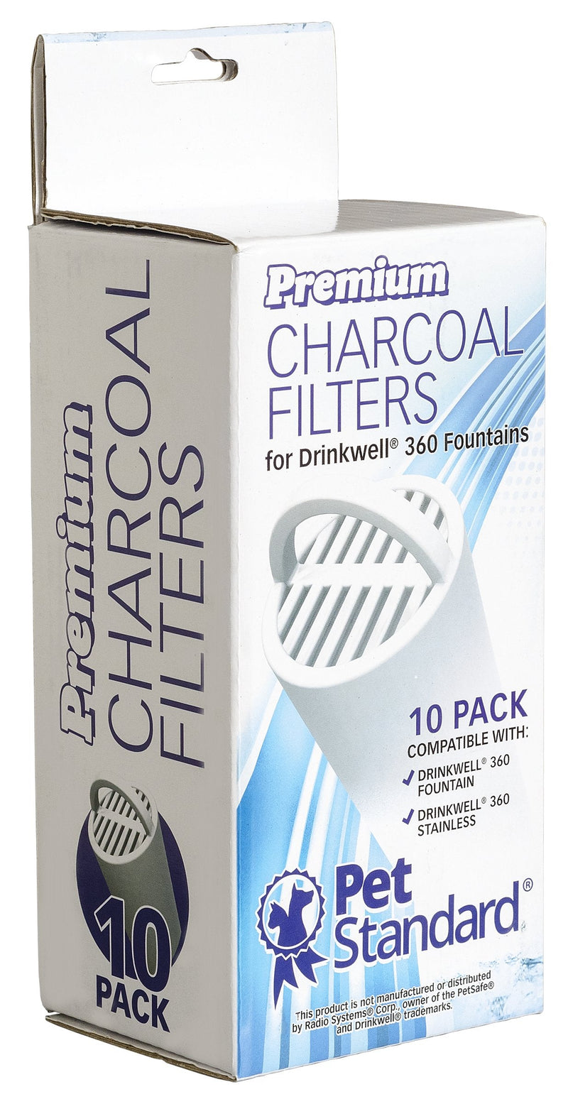Premium Charcoal Filters for PetSafe Drinkwell 360 Fountains, Pack of 10 - PawsPlanet Australia