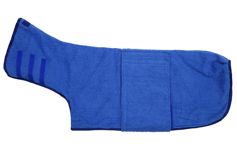 Morezi Pet towel microfibre dog bath robe anxiety relief jacket vest design keep calm wrap vest fit for xs small medium large dogs - Blue - XL - PawsPlanet Australia