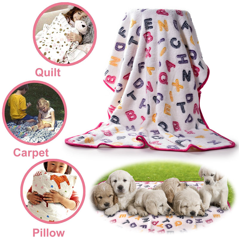 [Australia] - miadore 2 Pieces Soft and Fluffy Pet Blankets, Premium Flannel Fleece Dog Cat Puppy Kitten Blanket for Warm Sleep Mat Bed Cushion Small 30" X 20" 