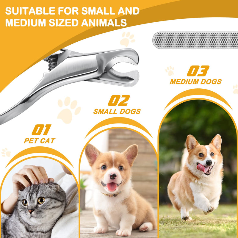 BEZOX professional claw scissors for dogs and cats with nail file, ergonomic handle claw pliers for medium and small pets - made entirely of stainless steel for easier cleaning and disinfection - PawsPlanet Australia