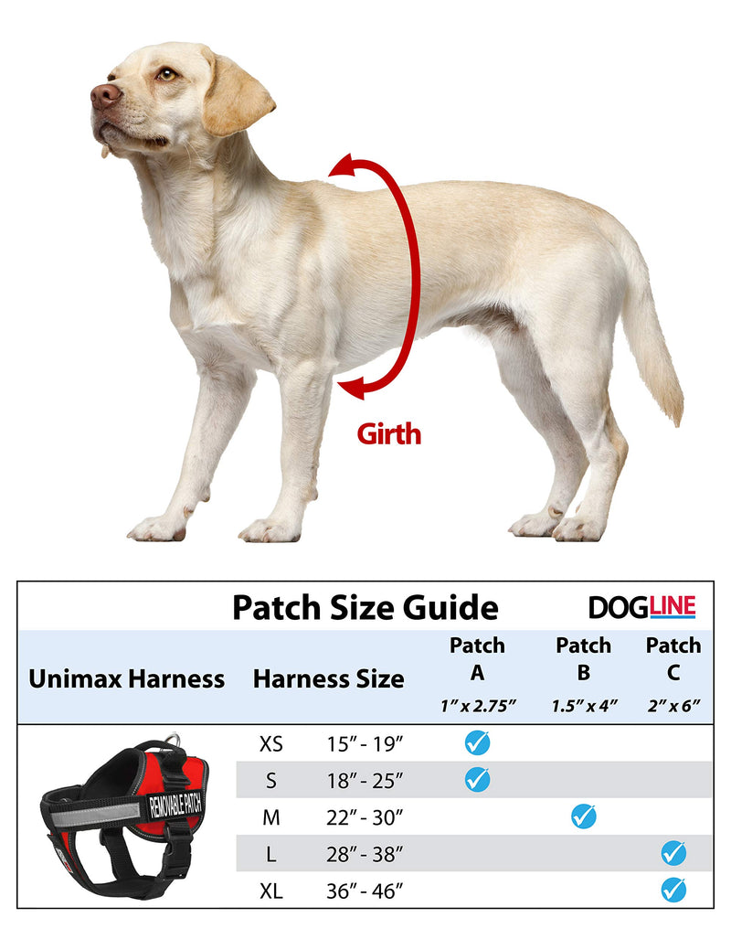 [Australia] - Dogline Unimax Service Dog Harness Vest With Removable Service Dog Patches Adjustable Straps Breathable Neoprene For Medical Identification Training Dogs Girth 22" to 30" Red 