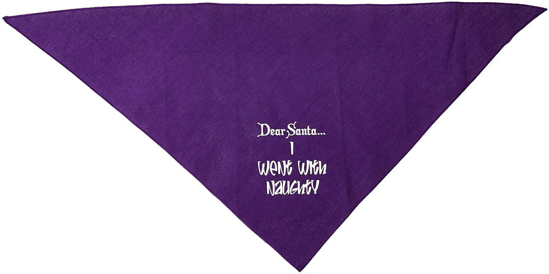 [Australia] - Mirage Pet Products Went with Naughty Screen Print Bandana for Pets Purple Large 