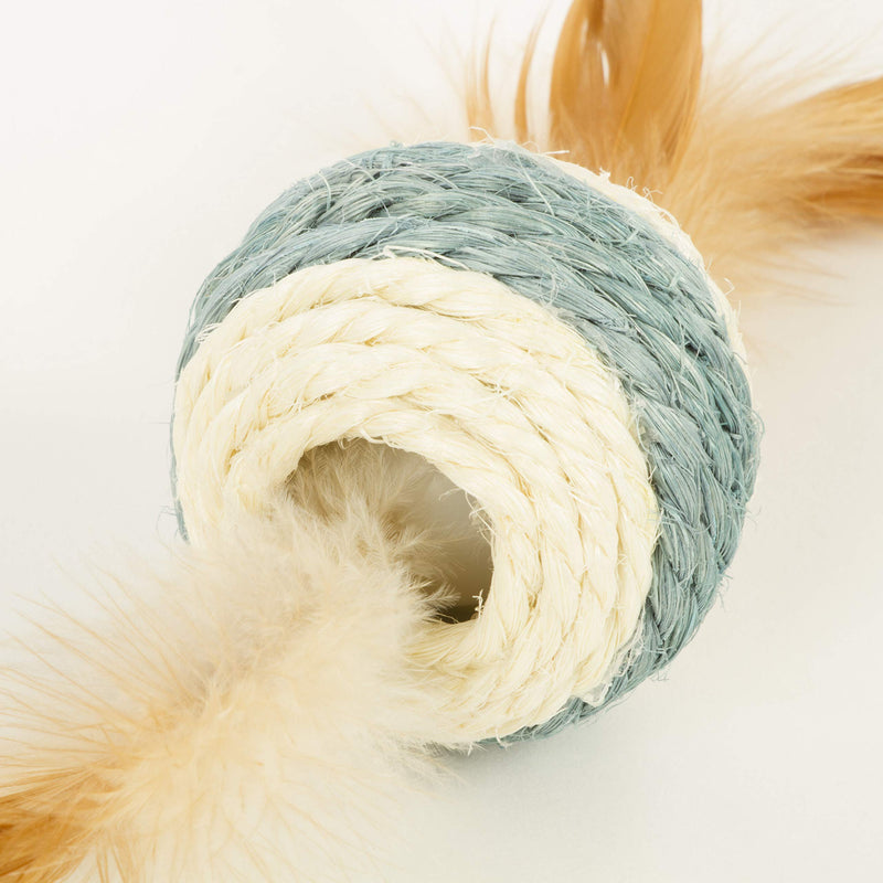 [Australia] - SmartyKat Soarin' Sisal Ball & Sisal Dart, Ivory, Gray, Green 