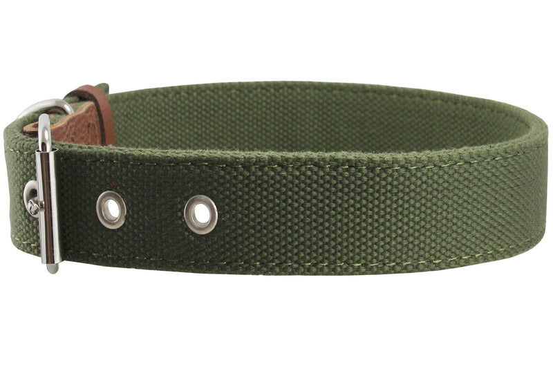 [Australia] - Cotton Web Dog Collar 1" Wide. Fits 15"-19" Neck. Boxer, Retriever 