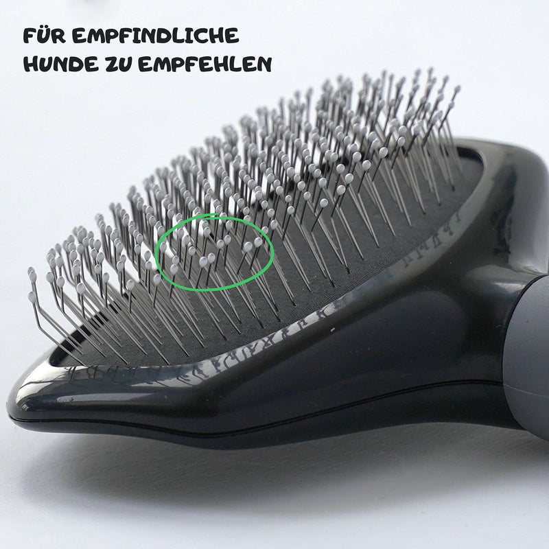 Moki Bear Soft Brush Dog Brush Poodle with Protective Knobs for Particularly Sensitive Animals I Ideal for Non-shedding Dogs I Small S (Pack of 1) - PawsPlanet Australia