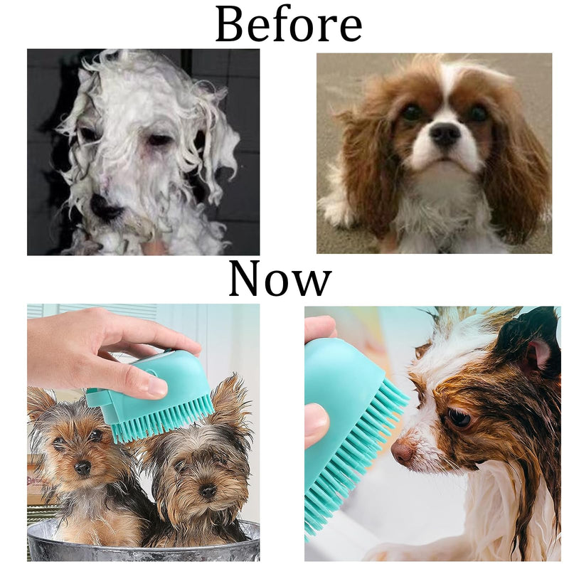 1 piece dog brush, bath brush made of soft, massage brush for dogs, puppy grooming brush, soft pet cleaning massage brush, shampoo dispenser for soothing massage washing - PawsPlanet Australia