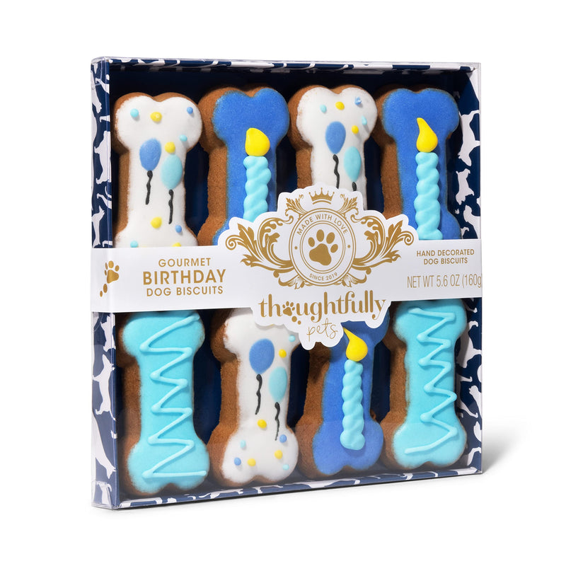 Modern Gourmet Foods - Dog Biscuits Gift Set of 8 Hand Decorated Dog Treats - Boy - PawsPlanet Australia