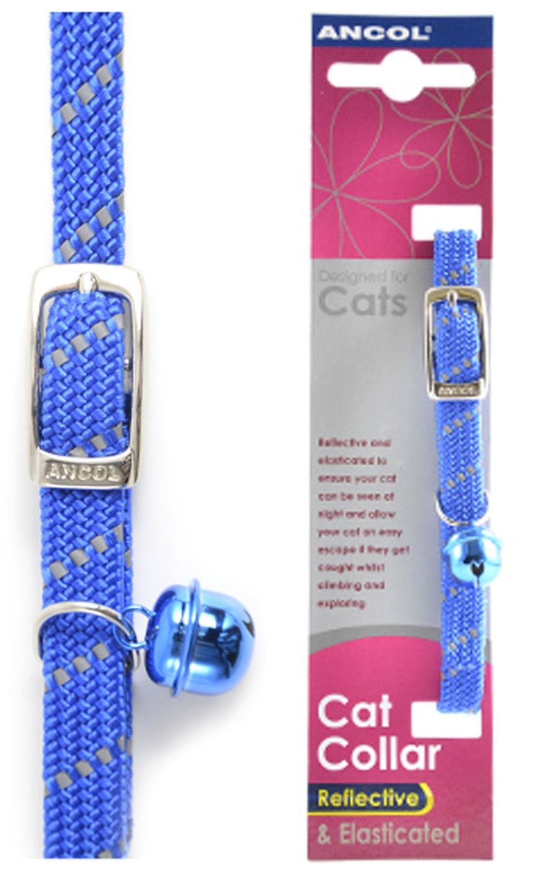 (2 Pack) Ancol - Reflective Softweave Cat Collar Blue - PawsPlanet Australia