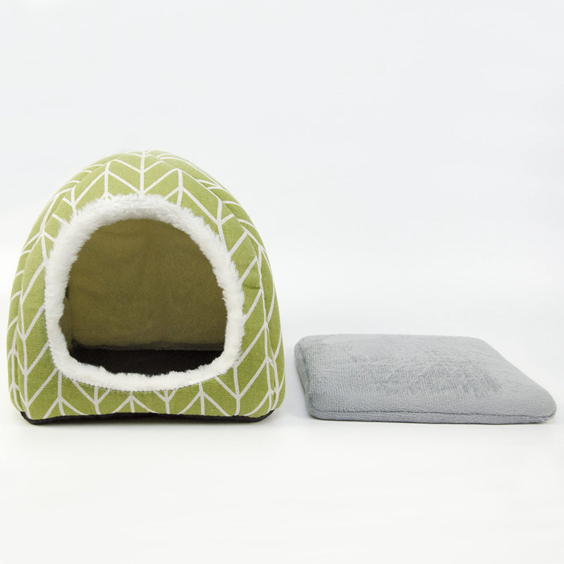 Tierecare Guinea Pig Hideout Hamster Bed Rabbit House Cave Accessories Cozy Hide-Out for Bunny Hedgehog Ferret Chinchilla&Other Small Animals Green - PawsPlanet Australia