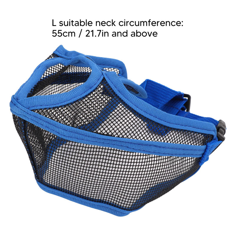 Dog Muzzle for Short Snout, Breathable Mesh Muzzle for Bulldogs, Prevent Biting, Barking, Chewing, Dog Muzzle for Bulldog-Chihuahua L Blue - PawsPlanet Australia