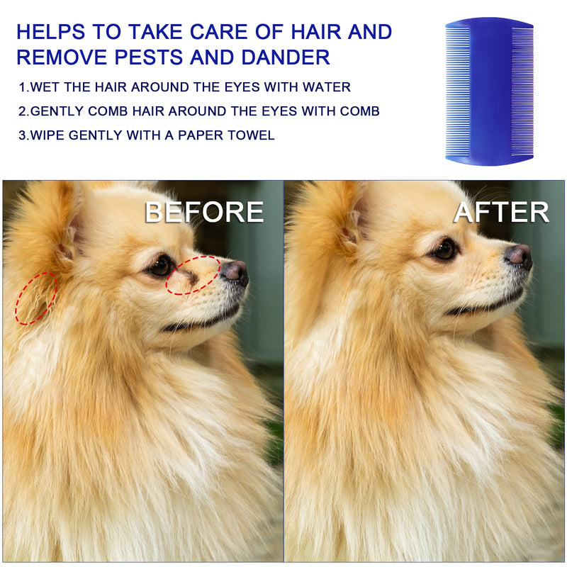 BLMHTWO Pack of 12 lice combs, flea combs for cats and dogs, 6 colors, plastic lice comb, nit comb, pet combs for grooming for removing stains, hair, tear stains - PawsPlanet Australia