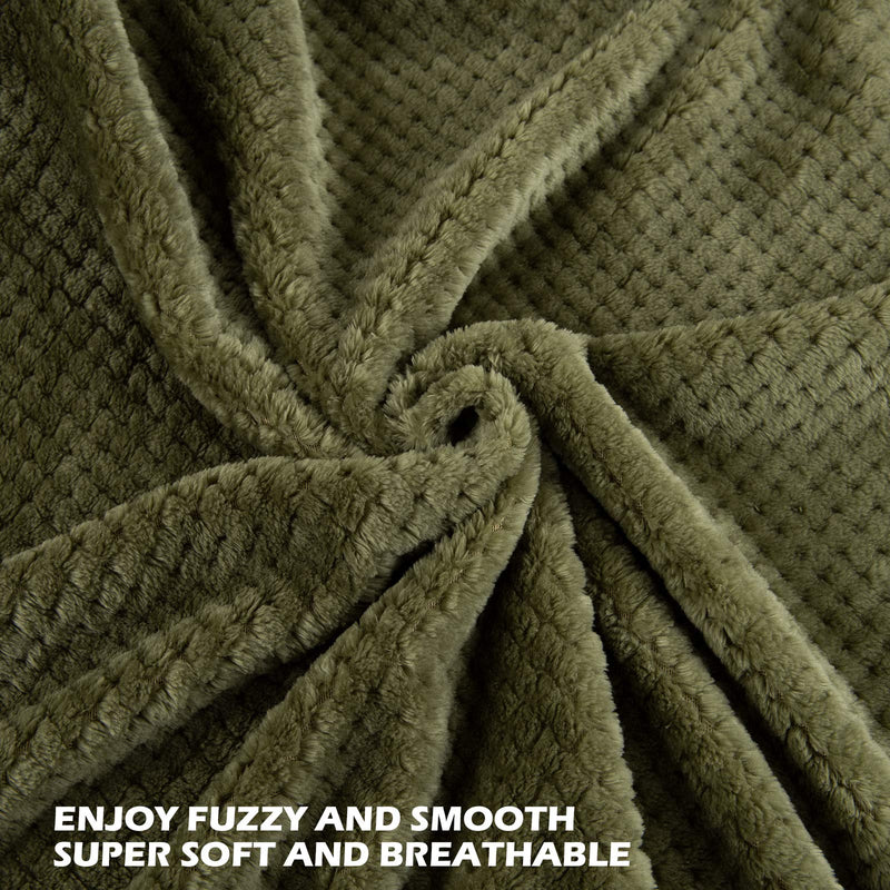 PET SPPTIES Super Soft Coral Fleece Puppy Pet Blanket Washable Sleep Bed Mat for Dogs Cats PS051 (70x100cm, Army Green) 70x100cm - PawsPlanet Australia