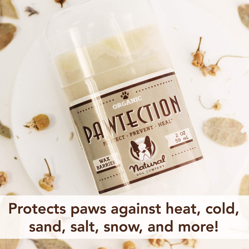 [Australia] - Natural Dog Company PawTection Dog Paw Balm Stick, Protects Dog Paws from Heat, Salt, Snow, Prevents Paw Damage, Organic, All Natural Ingredients 2 OZ 