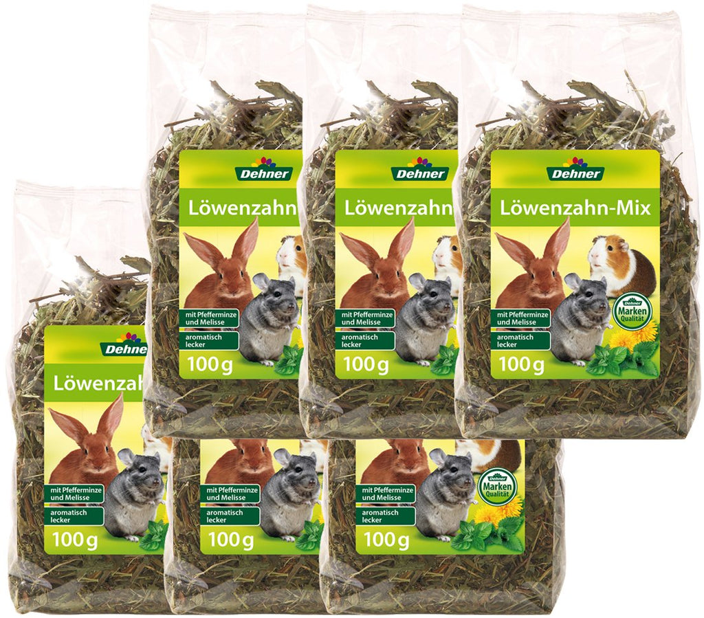 Dehner rodent snack, dandelion mix, 6 x 100 g (600 g) 100 g (pack of 6) - PawsPlanet Australia