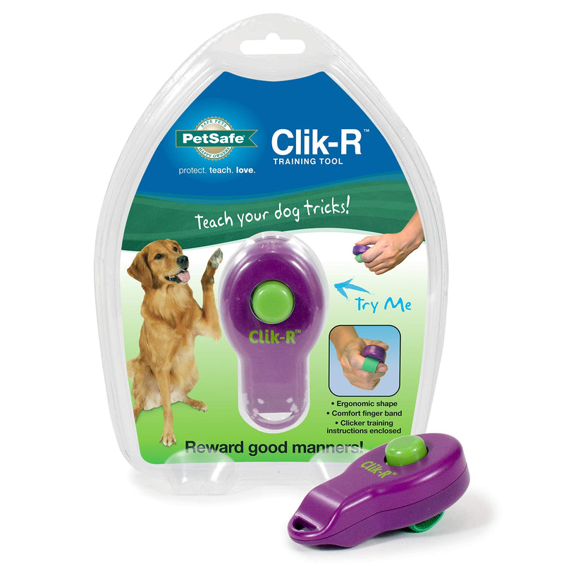 PetSafe Clik-R Training Tool, Obedience Aid, Clicker for Dogs Purple - PawsPlanet Australia
