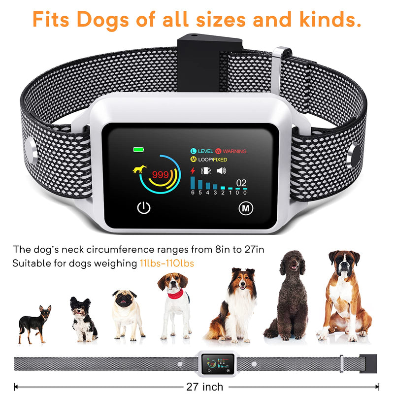 Bark Collar, EatekPower Rechargeable Dog Barking Control Training Collar with Beep, Vibration and Shock for Small, Medium, Large Dogs - PawsPlanet Australia