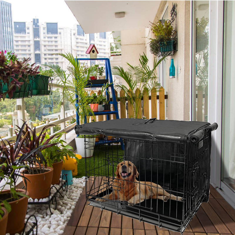 Dog Crate Cover Pet Kennel Cover for 24 Inch Wire Cage with1 2 3 Doors. Durable Waterproof 600D Oxford Fabric Indoor/Outdoor - PawsPlanet Australia