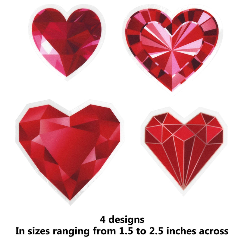 Iconikal Static Cling Window Decorations, Love Diamond Hearts, 200-Count - PawsPlanet Australia
