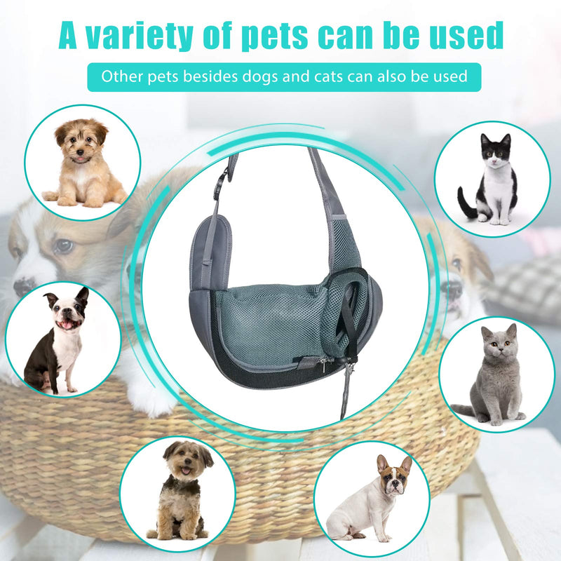 YZCXNDS Pet Dog Sling, with Breathable net, Adjustable Shoulder Strap, Mobile Phone Key Portable net Pocket, Dog Sling Carrier Suitable for Outdoor Travel Small - PawsPlanet Australia