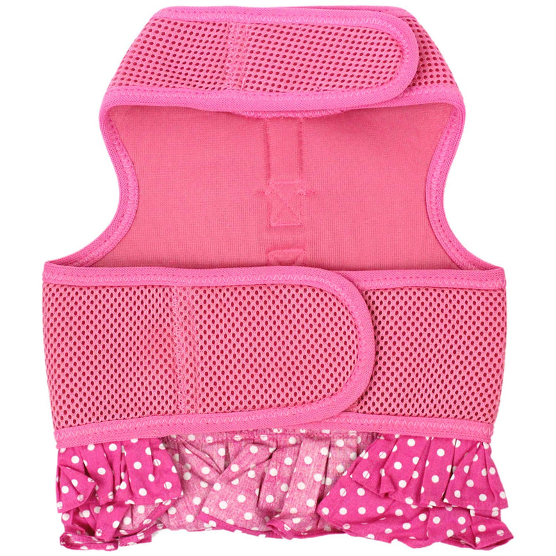 Parisian Pet Dog Harness Dress, Pink Dots, XL - PawsPlanet Australia
