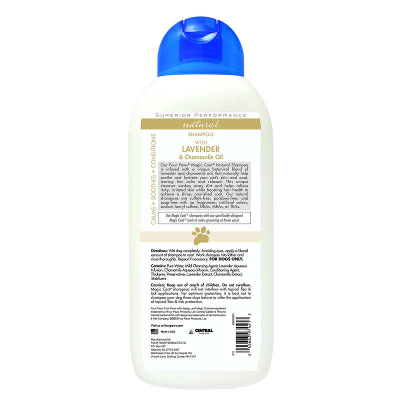 [Australia] - Four Paws Magic Coat Natural Dog Shampoo, Lavender & Chamomile, 16 Ounces 