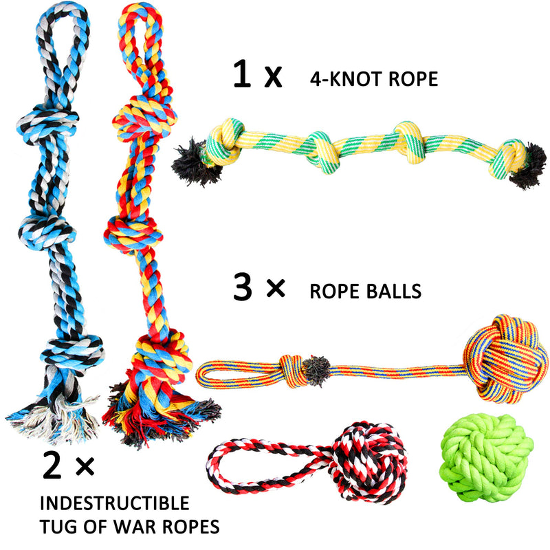 Youngever 6 Pack Large Dog Rope Toys, Dog Chew Toys, Dog Toys for Large, XL Large Dogs - PawsPlanet Australia