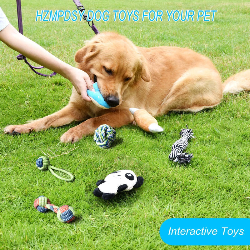 HZMPDSY Dog Chew Toys, 7 Pack Squeaky Dog Toys, Puppy Rope Chew Toys, Cute Puppy Toys with Panda, Ropes Chew Toys for Small Dogs, Durable, Safe and Non-Toxic - PawsPlanet Australia