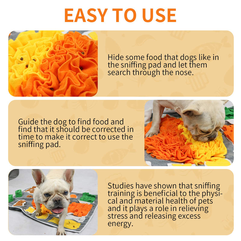 WZ PET Dog Snuffle Mat,Snuflle Mat for Dogs,Nosework Training Dog Slow Feeding Mat,Interactive Pet Puzzle Toys,Foraging Activity Mat for Stress Release,Machine Washable Anti-Slip hot pot - PawsPlanet Australia