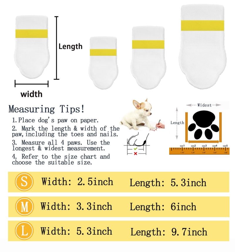 YAODHAOD Pet Booties for Dogs & Cats, Disposable Dog Shoes to Prevent Licking, Wound Recovery Boots Foot Covers for Injured Paw, Paw Protection,with Adjustable Straps (20PCS) (Small) Small - Width:2.5inch for Puppy Dogs - PawsPlanet Australia