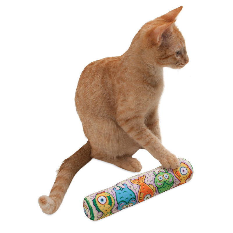 [Australia] - Petmate Fat Cat Kitty Kickz Gold Fish Roll Cat Toy 