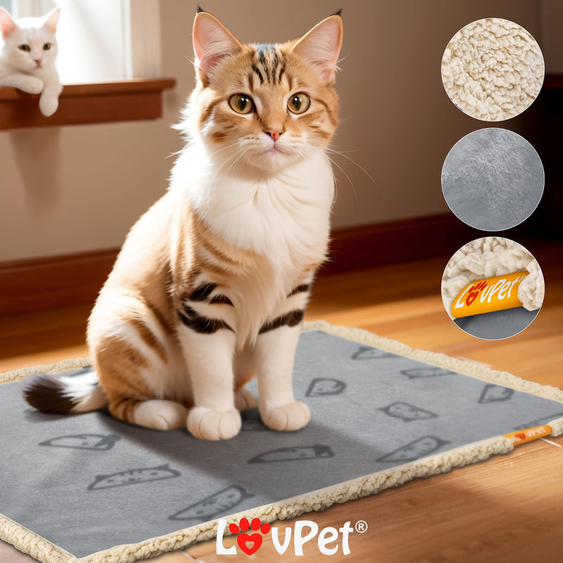 Lovpet® Waterproof Dog Blanket, Fleece Pet Blanket Cat Blanket + 3X Chew Bones, for Medium and Large Dogs, Cats, 152 x 127 cm, XL, Machine Washable, Double-Sided Sofa Cover Protector Gray XL (152 x 127 cm) - PawsPlanet Australia