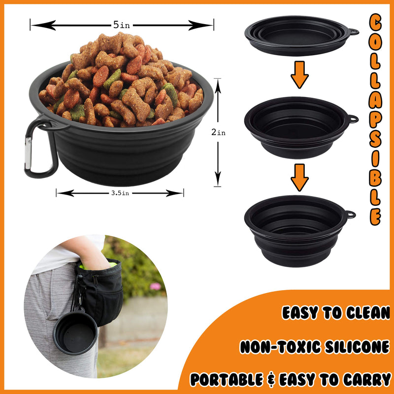 [Australia] - PupsNTails Dog Training Kit - Puppy and Dog Training Treat Pouch,Adjustable Training Clicker,House Training Doorbells,Collapsible Dog Bowl,Whistle-Tools for Small to Large Dogs 