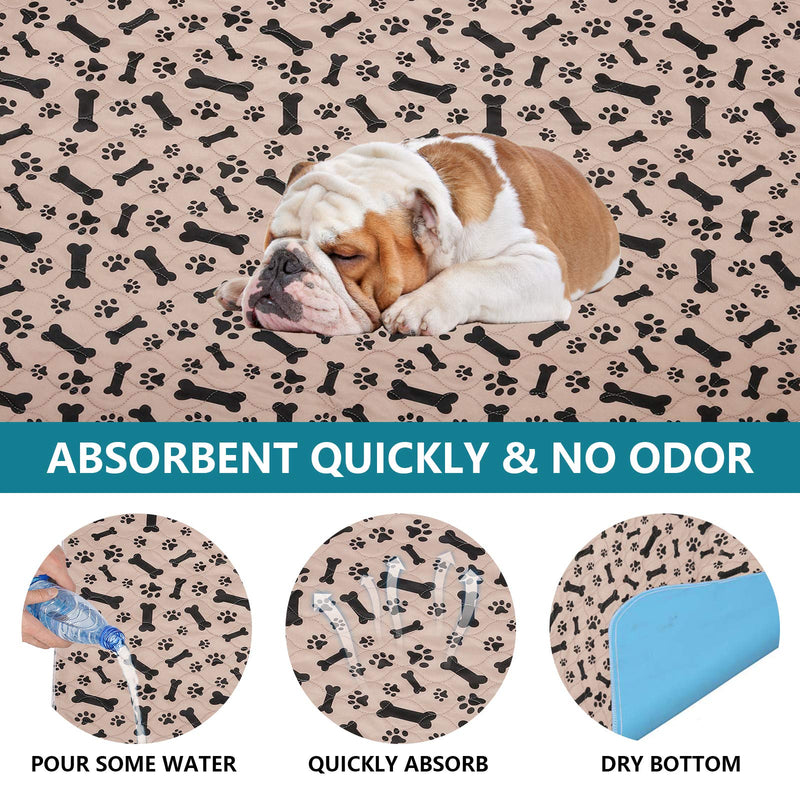 Geyecete Waterproof Dog Mat Non-Slip 2 Pack Puppy Potty Training Pads - Washable Pee Pads for Dogs Reusable Whelping Pads for Dog Crate 89x122cm-L (Large)89x122cm - PawsPlanet Australia