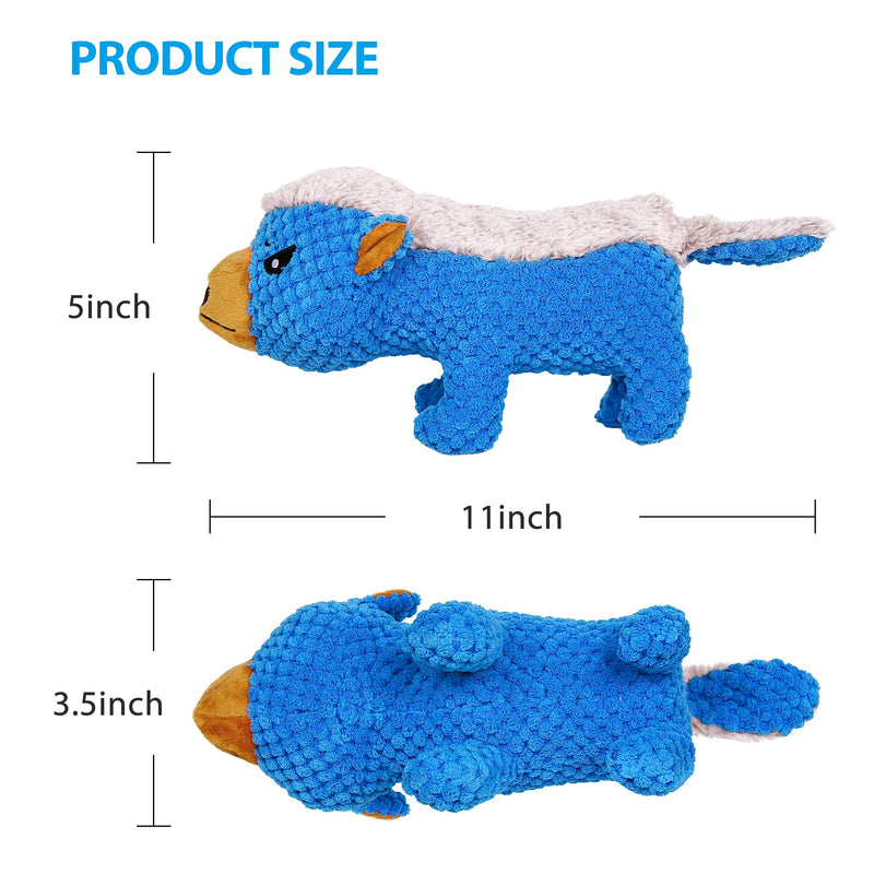 Squeaky Dog Toys Durable Dog Toy, Soft Stuffed Dog Toys with Squeaker and Crinkle Paper, Honey Badger Interactive Dog Toys for Small Medium Large Dogs (Blue) Blue - PawsPlanet Australia