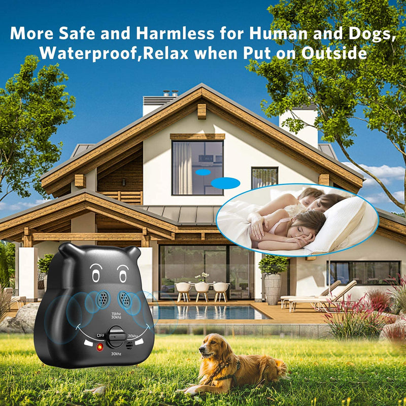 Tinzzi Bark Control Device, Anti Barking Device with 3 Adjustable Ultrasonic Volume Levels, Automatic Ultrasonic Dog Bark Deterrent for Small Medium Large Dog - PawsPlanet Australia