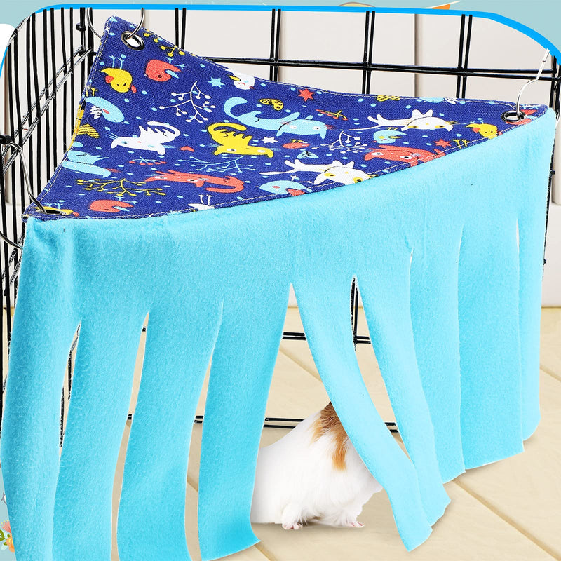Jetec Small Animal Hanging Hammock and Guinea Pig Hideout Corner Hamster Hammock Hideout for Guinea Pigs Bunkbed Hammock Toy Peekaboo Toy for Guinea Pig Hamster Chinchilla Ferret Bunny Cute Pattern - PawsPlanet Australia