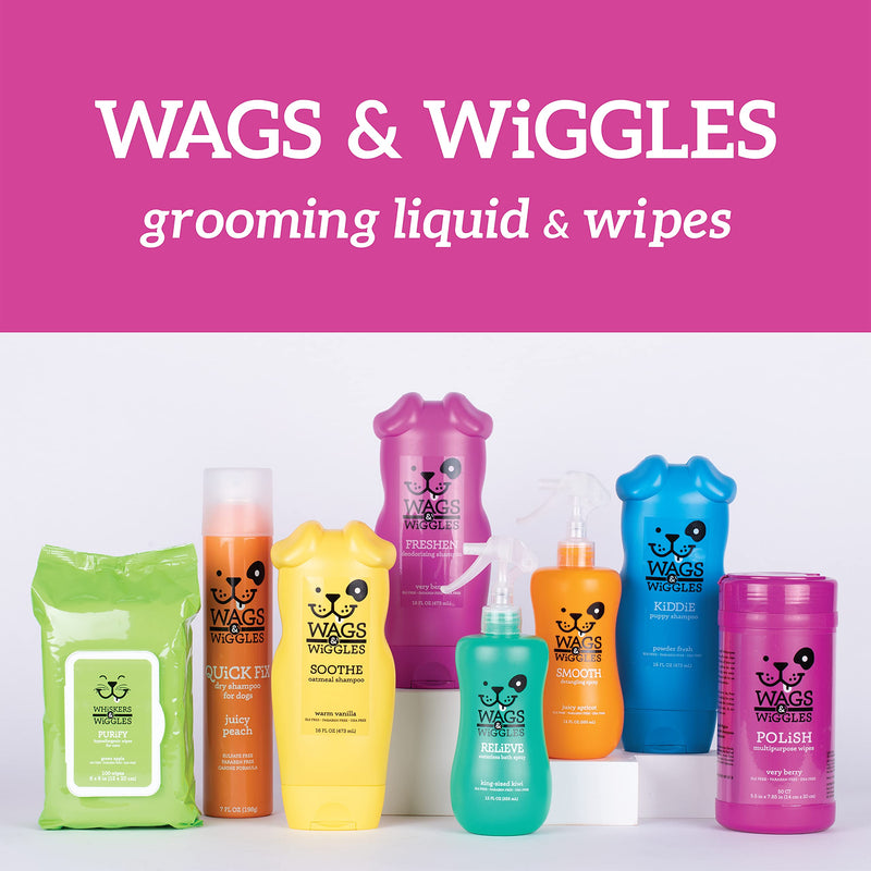 Wags & Wiggles Dog Grooming Shampoo - Dog Shampoo For Smelly Dogs, Various Scents - 16 Oz Shampoo for Dogs - Dog Grooming Supplies, Pet Shampoo, Puppy Shampoo, Dog Wash, Dog Bathing Supplies 16 Ounces Sooth Oatmeal Shampoo - PawsPlanet Australia