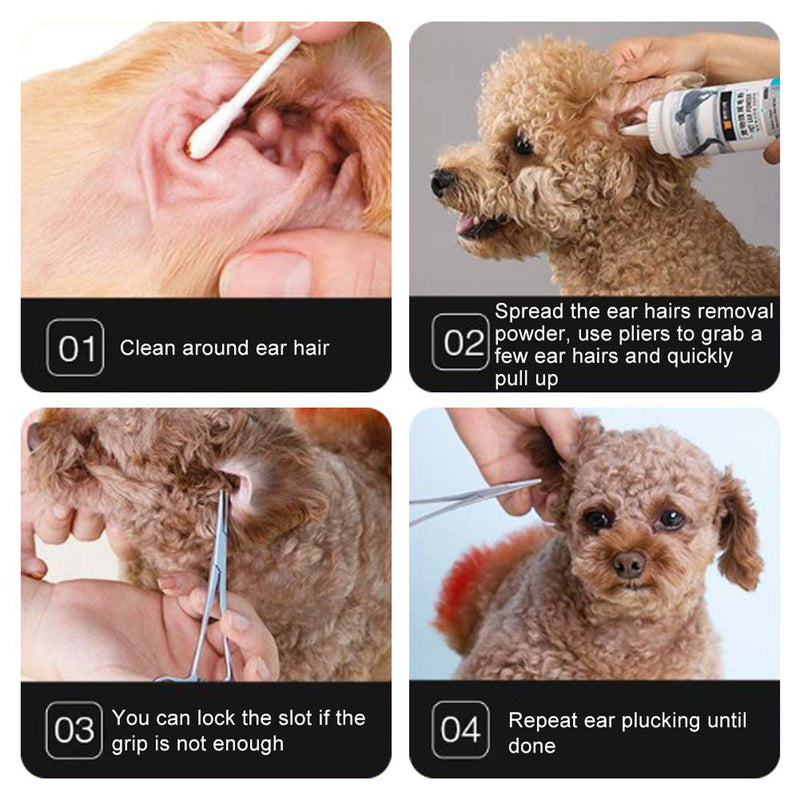 Dog Grooming Scissors Clamps 14cm Serrated Teeth for Pet Grooming Dog Ear Hair Puller Locking Grooming Clamp for Dogs 14cm Serrated Teeth - PawsPlanet Australia