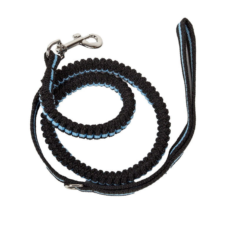 [Australia] - Pet Life Retract-A-Wag Shock Absorption Stitched Durable Dog Leash Blue One Size 