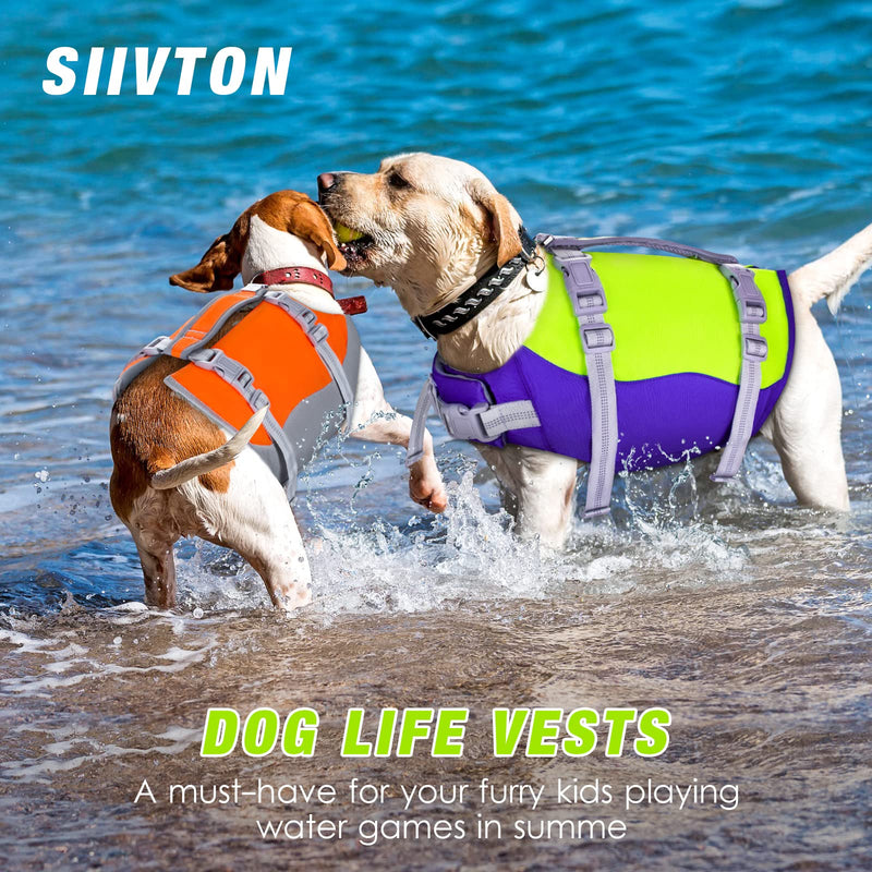 Siivton Dog Life Jacket: Ripstop Dog Life Vest - for Boating Swimming, Adjustable Reflective Life Jacket for Dogs with Buoyancy, Rescue Handle, Dog Swimming Jacket for Small Medium Large Dogs-S BGS Bright Green - PawsPlanet Australia