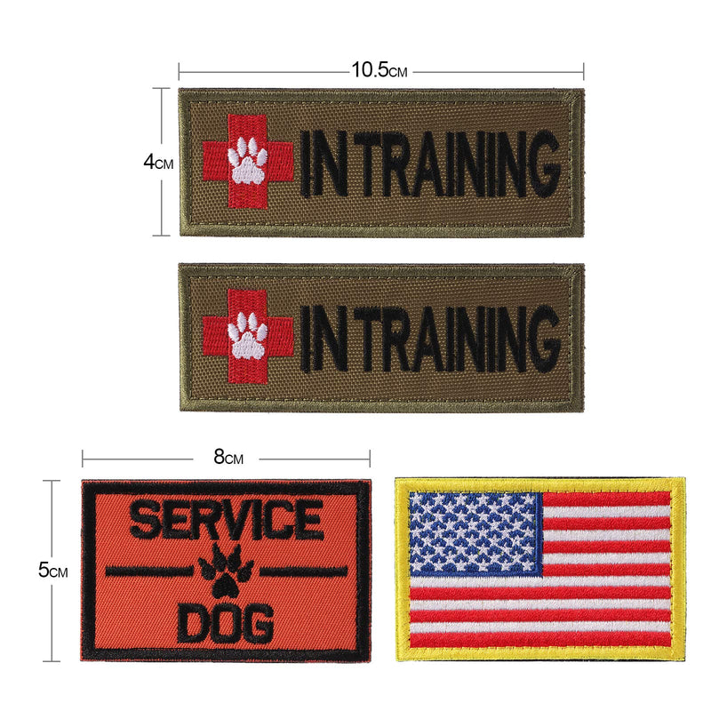 [Australia] - Petvins Service Dog Patch for Vest Harness Backpack K9 Morale Badge Hook and Loop in Training - Outdoor Tactical Dog Molle Vest Camouflage Harness Patch F 